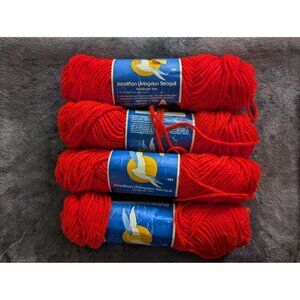 Jonathan Livingston Seagull Handicraft Yarn Lot of 4 Skeins - 140 Phantom‎ Red